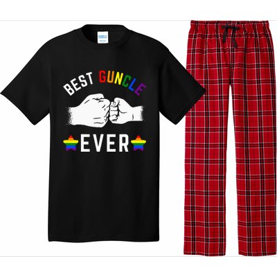 Best Guncle Ever Rainbow Colors Fistbump Pride Gay Uncle Pajama Set