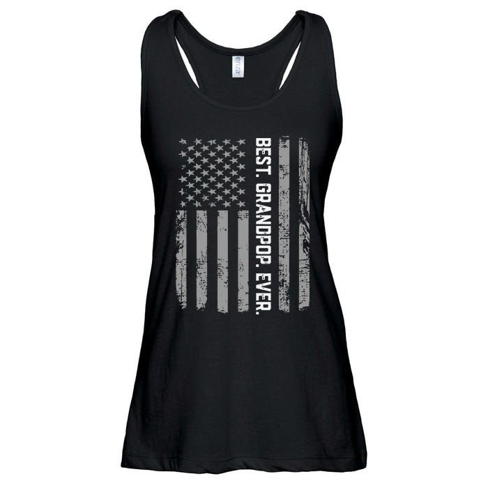 Best Grandpop Ever Vintage American Flag Ladies Essential Flowy Tank