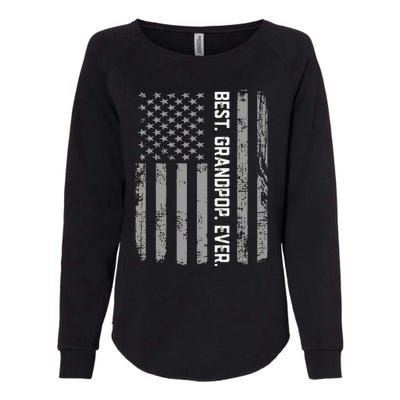 Best Grandpop Ever Vintage American Flag Womens California Wash Sweatshirt