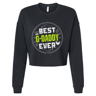 Best Gdaddy Ever Funny Retro Vintage Gdaddy Cropped Pullover Crew