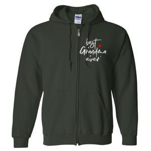 Best Grandma Ever Grandma Full Zip Hoodie