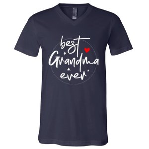 Best Grandma Ever Grandma V-Neck T-Shirt