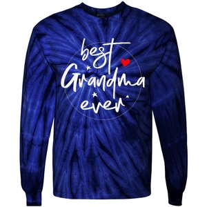 Best Grandma Ever Grandma Tie-Dye Long Sleeve Shirt