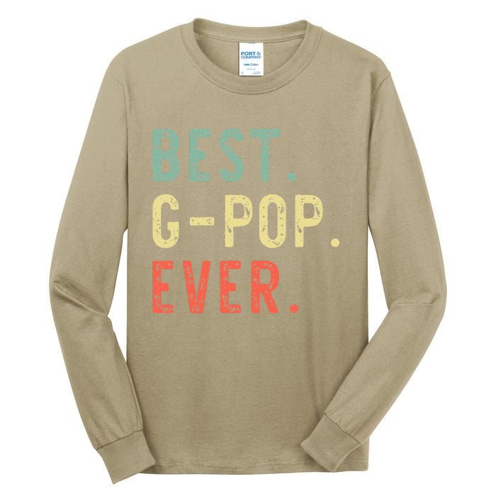 Best GPop Ever Family Funny Gpop Retro Vintage Tall Long Sleeve T-Shirt