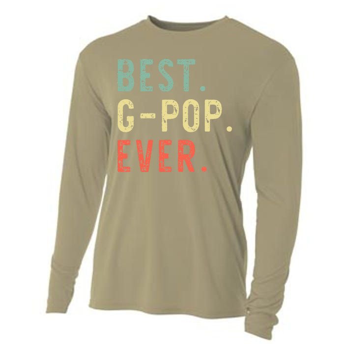 Best GPop Ever Family Funny Gpop Retro Vintage Cooling Performance Long Sleeve Crew