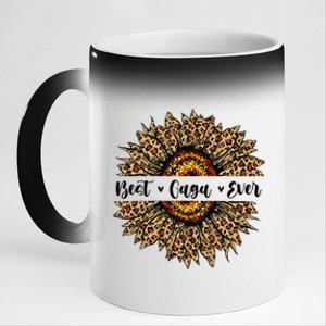 Best Gaga Ever Sunflower Gaga Mothers Day Gifts 11oz Black Color Changing Mug