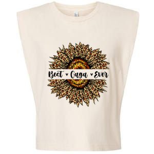 Best Gaga Ever Sunflower Gaga Mothers Day Gifts Garment-Dyed Women's Muscle Tee