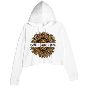 Best Gaga Ever Sunflower Gaga Mothers Day Gifts Crop Fleece Hoodie