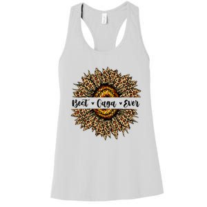 Best Gaga Ever Sunflower Gaga Mothers Day Gifts Women's Racerback Tank