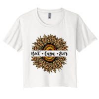 Best Gaga Ever Sunflower Gaga Mothers Day Gifts Women's Crop Top Tee