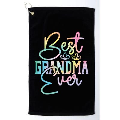 Best Grandma Ever Happy Grandparents Day Tie Dye Golf Towel