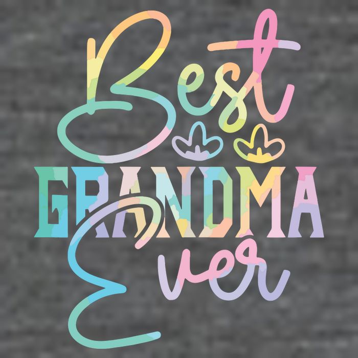 Best Grandma Ever Happy Grandparents Day Tie Dye 7 Panel Mesh Trucker Snapback Hat