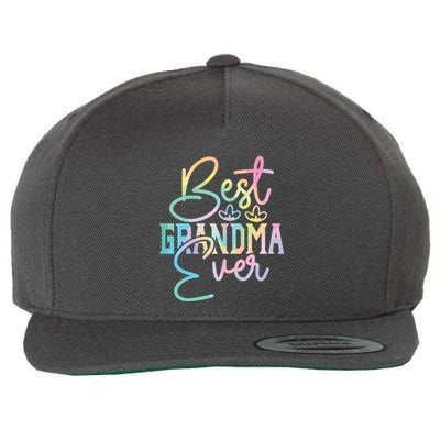 Best Grandma Ever Happy Grandparents Day Tie Dye Wool Snapback Cap