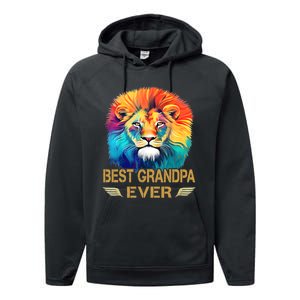 Best Grandpa Ever Funny Fathers Day Gift For Dad Performance Fleece Hoodie