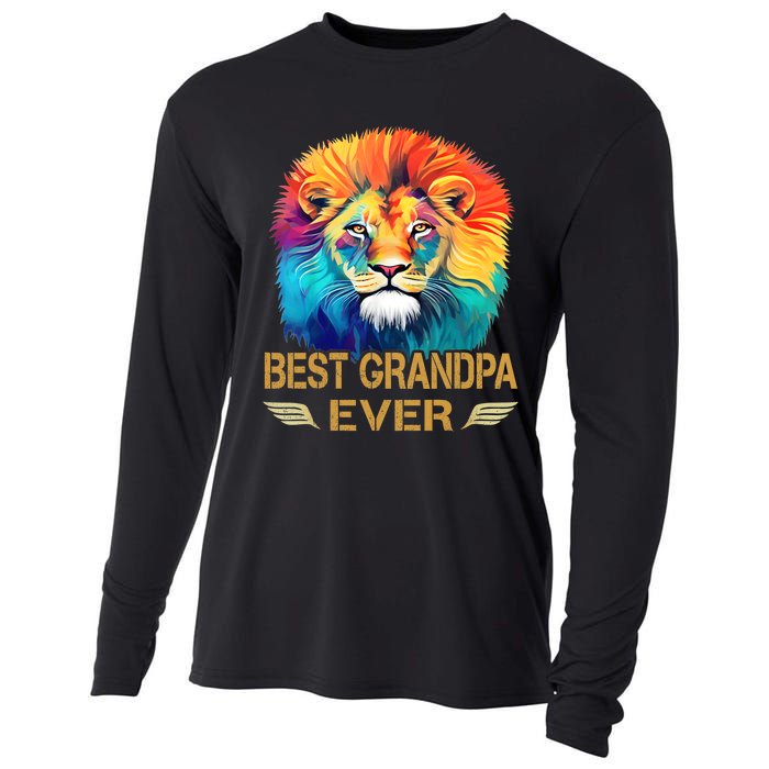 Best Grandpa Ever Funny Fathers Day Gift For Dad Cooling Performance Long Sleeve Crew