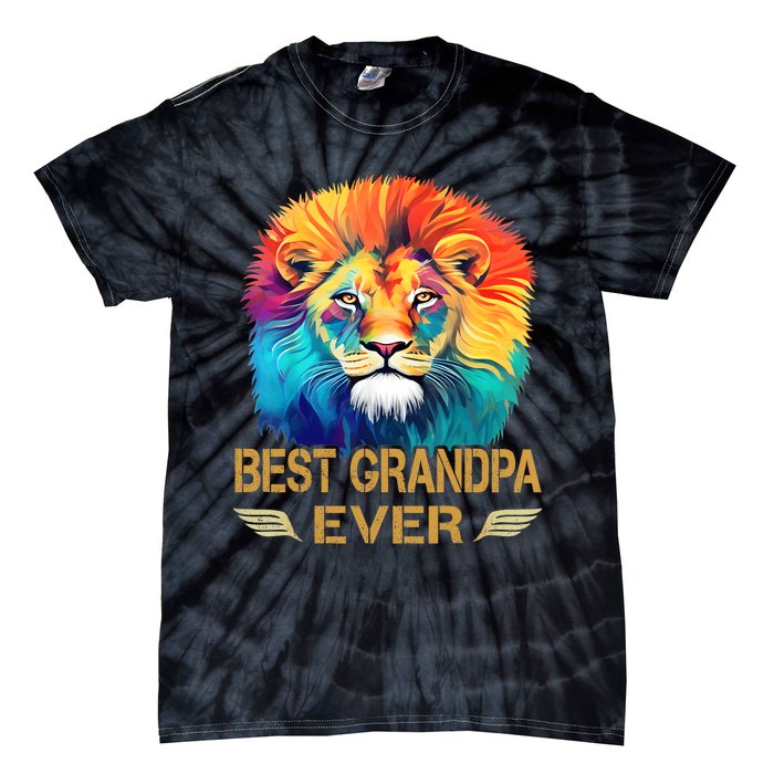 Best Grandpa Ever Funny Fathers Day Gift For Dad Tie-Dye T-Shirt