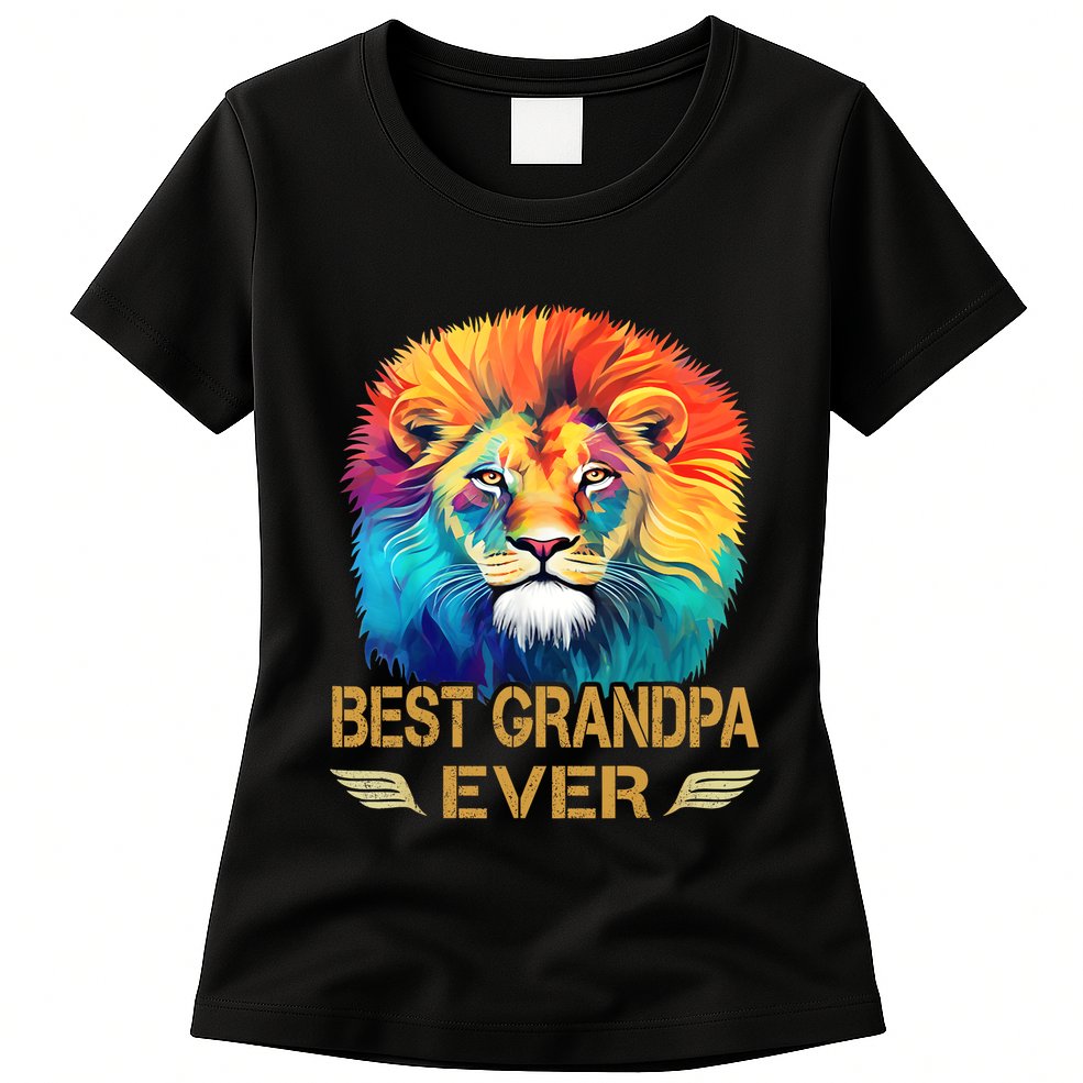 Best Grandpa Ever Funny Fathers Day Gift For Dad Womens T-Shirt