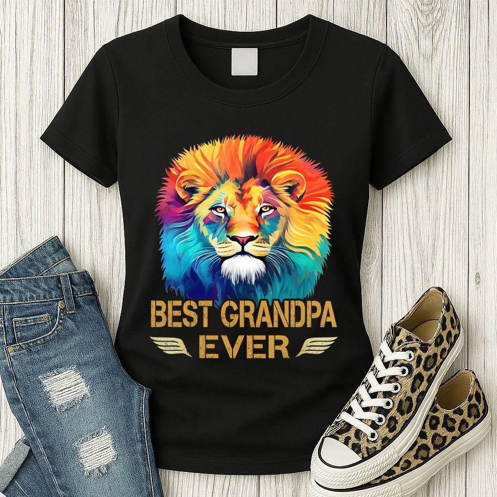Best Grandpa Ever Funny Fathers Day Gift For Dad Womens T-Shirt