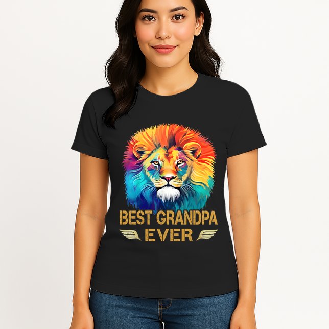 Best Grandpa Ever Funny Fathers Day Gift For Dad Womens T-Shirt