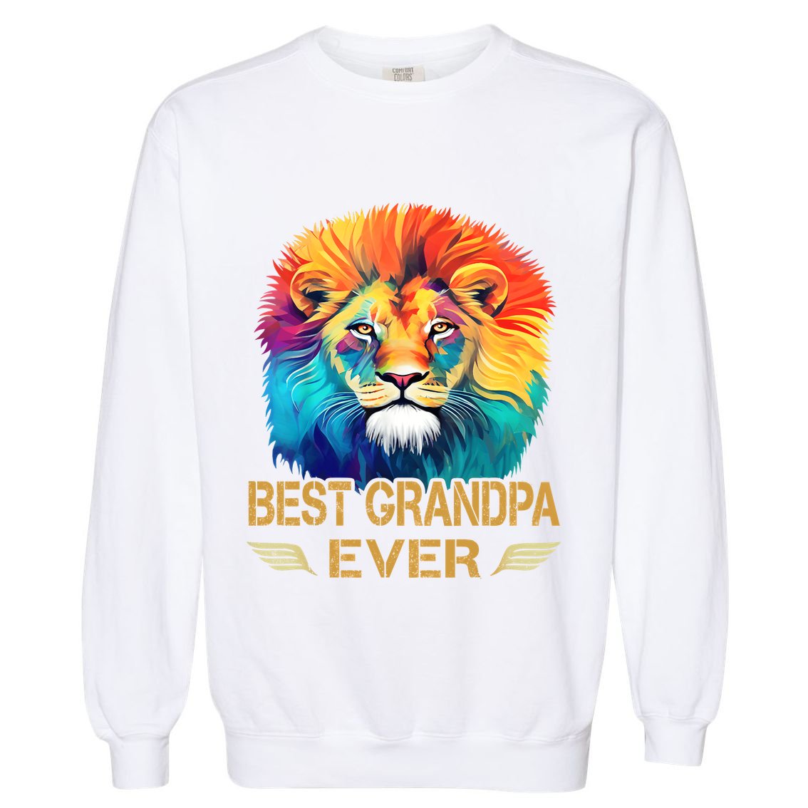 Best Grandpa Ever Funny Fathers Day Gift For Dad Garment-Dyed Sweatshirt