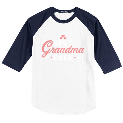 Best Grandma Ever Gift Baseball Sleeve Shirt