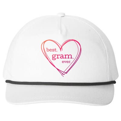 Best Gram Ever Gift (National Grandparents Day) Snapback Five-Panel Rope Hat