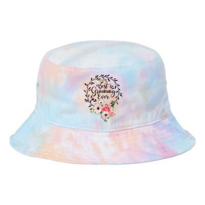 Best Grammy Ever  Flower Decor Grandma Tie Dye Newport Bucket Hat