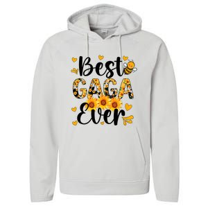 Best Gaga Ever Gaga Grandma Gaga Grandmother MotherS Day Performance Fleece Hoodie