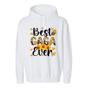 Best Gaga Ever Gaga Grandma Gaga Grandmother MotherS Day Garment-Dyed Fleece Hoodie