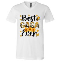 Best Gaga Ever Gaga Grandma Gaga Grandmother MotherS Day V-Neck T-Shirt