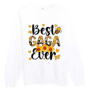 Best Gaga Ever Gaga Grandma Gaga Grandmother MotherS Day Premium Crewneck Sweatshirt