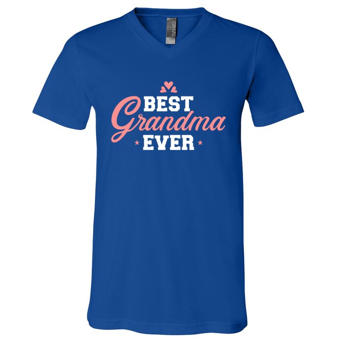 Best Grandma Ever Funny Gift V-Neck T-Shirt