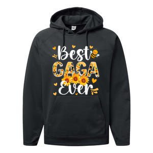 Best Gaga Ever Gaga Grandma Gaga Grandmother MotherS Day Performance Fleece Hoodie