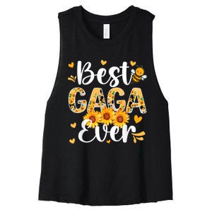 Best Gaga Ever Gaga Grandma Gaga Grandmother MotherS Day Women's Racerback Cropped Tank