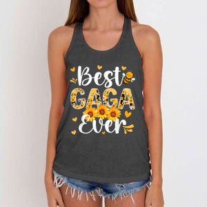 Best Gaga Ever Gaga Grandma Gaga Grandmother MotherS Day Women's Knotted Racerback Tank