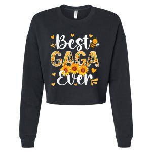 Best Gaga Ever Gaga Grandma Gaga Grandmother MotherS Day Cropped Pullover Crew