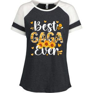 Best Gaga Ever Gaga Grandma Gaga Grandmother MotherS Day Enza Ladies Jersey Colorblock Tee