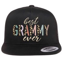 Best Grammy Ever Gifts Leopard funny Mothers Day Flat Bill Trucker Hat