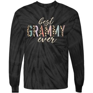 Best Grammy Ever Gifts Leopard funny Mothers Day Tie-Dye Long Sleeve Shirt