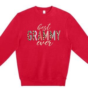 Best Grammy Ever Gifts Leopard funny Mothers Day Premium Crewneck Sweatshirt