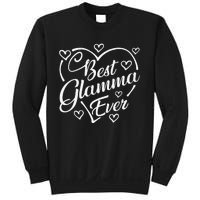 Best Glamma Ever Funny Heart Shape Mother's Day Sweatshirt