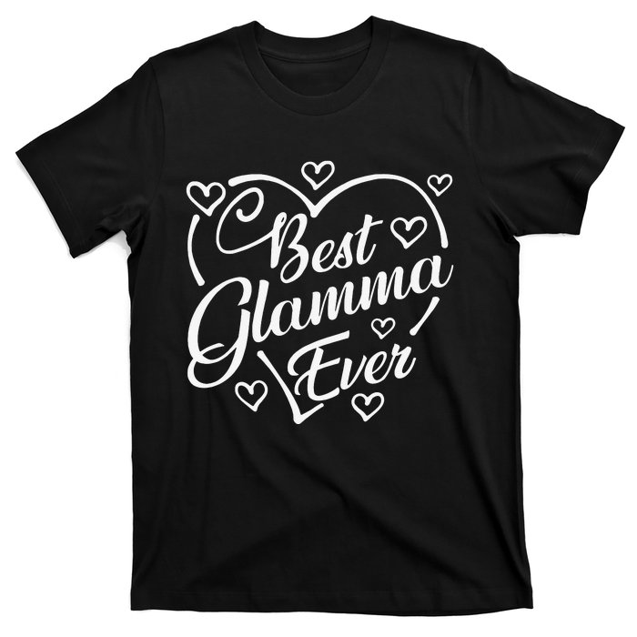 Best Glamma Ever Funny Heart Shape Mother's Day T-Shirt