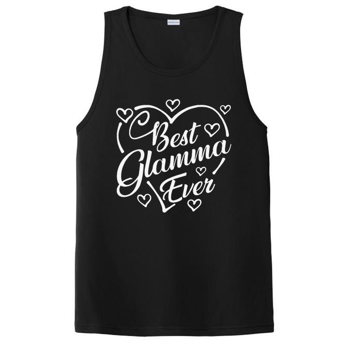 Best Glamma Ever Funny Heart Shape Mother's Day PosiCharge Competitor Tank