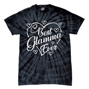 Best Glamma Ever Funny Heart Shape Mother's Day Tie-Dye T-Shirt