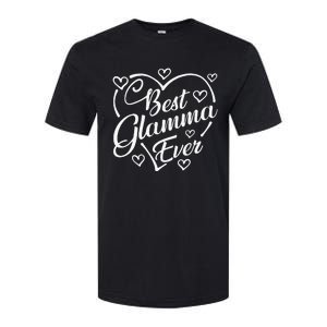 Best Glamma Ever Funny Heart Shape Mother's Day Softstyle CVC T-Shirt