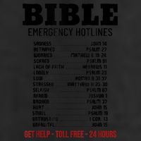 Bible Gifts Emergency Verse Numbers Scripture Hotline Cool Comfort Performance Bucket Hat
