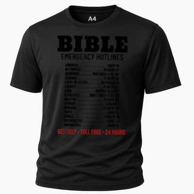 Bible Gifts Emergency Verse Numbers Scripture Hotline Performance Shirt