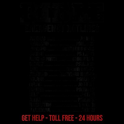Bible Gifts Emergency Verse Numbers Scripture Hotline T-Shirt