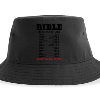 Bible Gifts Emergency Verse Numbers Scripture Hotline Sustainable Bucket Hat