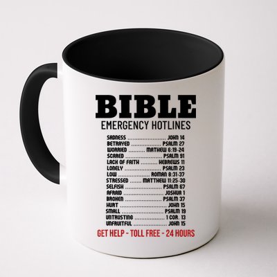 Bible Gifts Emergency Verse Numbers Scripture Hotline Mug